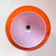 Round pendant light in orange opaline glass, vintage 1970s - Space Age