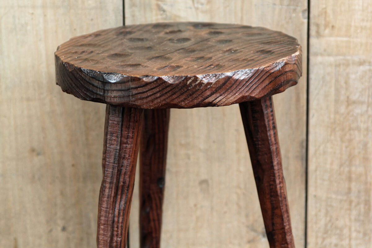 Wooden tripod stool