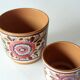 1960s - set of 2 ceramic planter, made in Italy, vintage