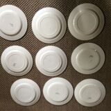 Series of 9 plates Terre de fer