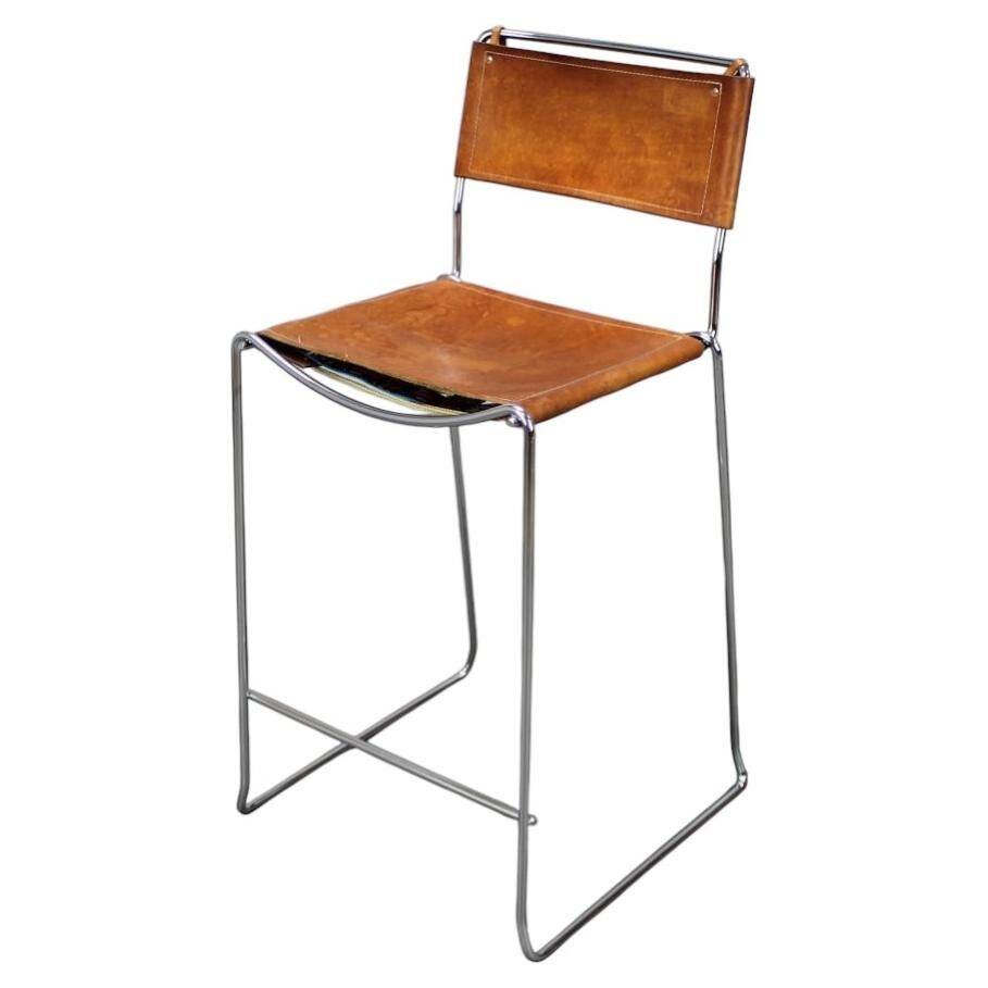 Leather stool by Giandomenico Belotti for Alias, Italy, 1970s.