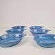 Assiettes en céramique bleue en forme de poisson par Aimé De Grimaud, France, 1970, ensemble de 6.
