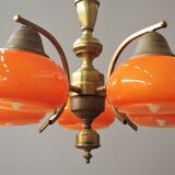Brass ceiling chandelier, 1960s