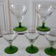 Set of 5 colored foot glasses 50s