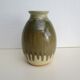 Enamelled sandstone vase