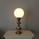 Vintage brass and opaline living room lamp