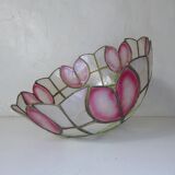 suspension luminaire in mother-of-pearl decoration flower