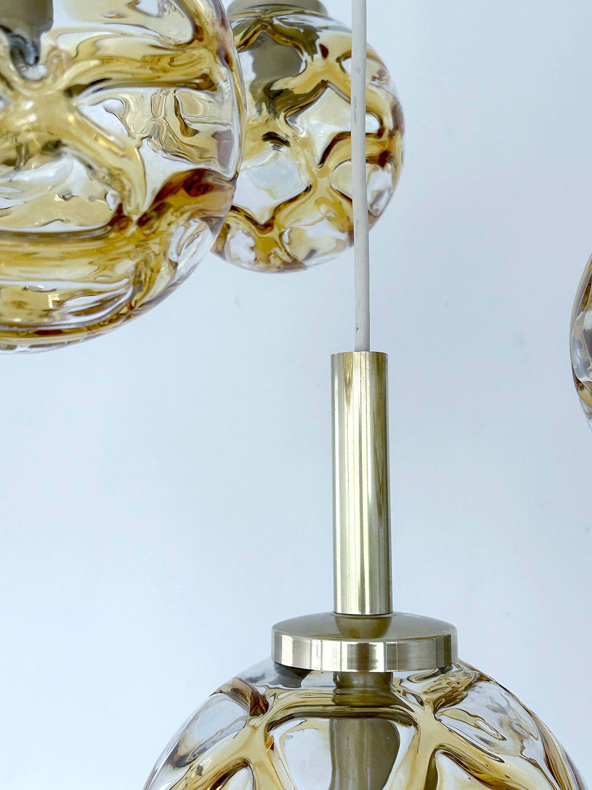 Large Mid Century  Bubble Glass Pendant Light