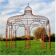 Gloriette, arbour, wrought iron pergola