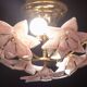 Lovely Murano Vintage Ceiling Light Pink Flowers, 1970s