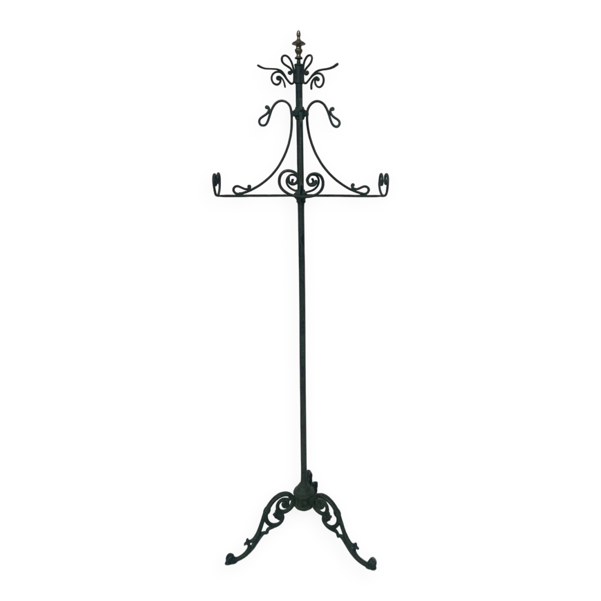 Wrought iron coat rack