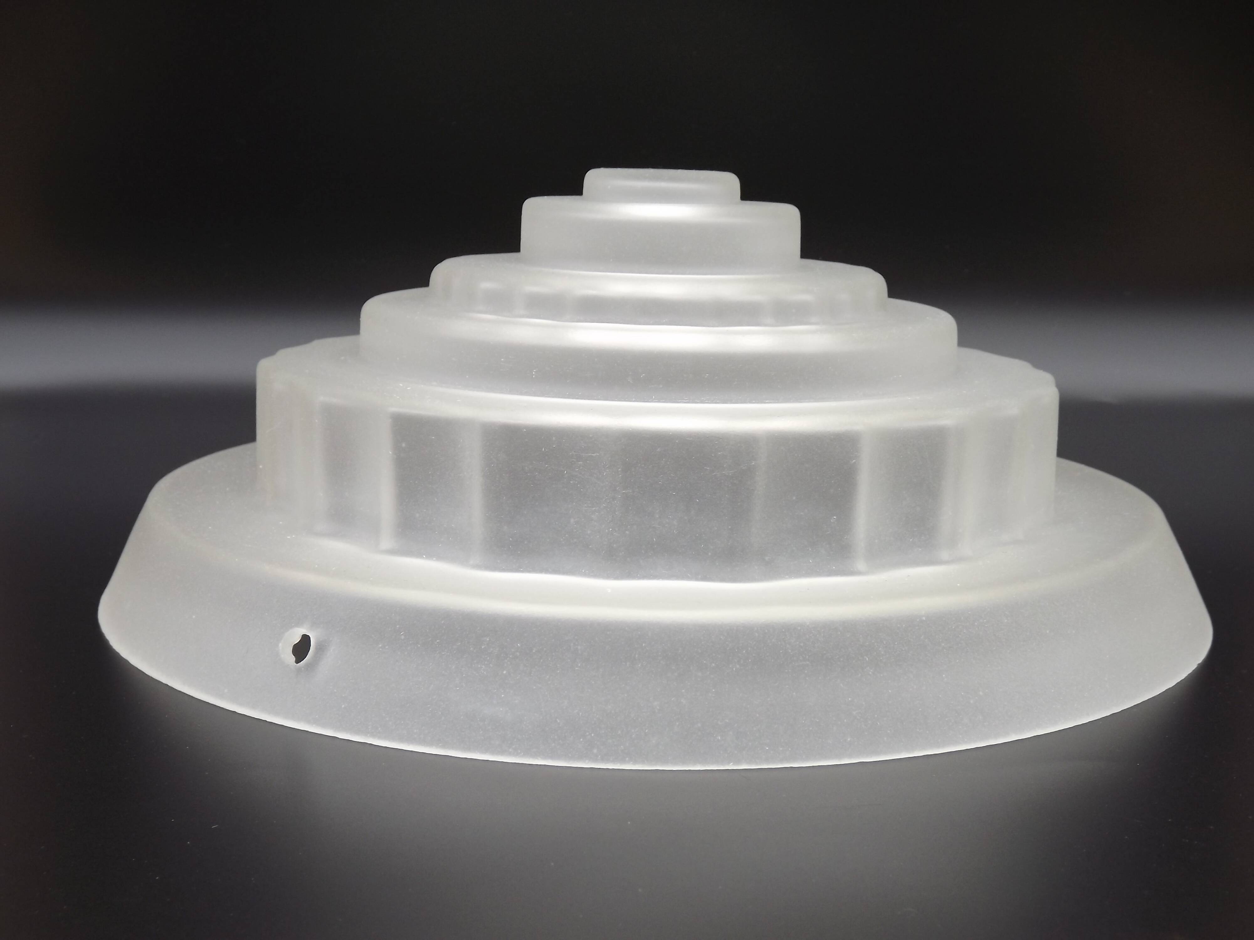 French Vintage Art Deco Skyscraper Style Opaque Glass Pendant Lamp Shade 52