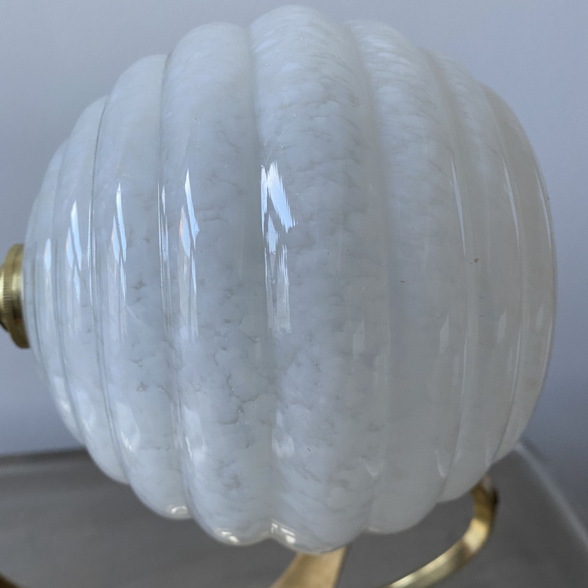 Lot 2 old vintage clichy glass sconces