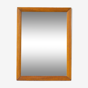 Miroir vintage, miroir mural, miroir bois, miroir ancien, déco intérieur, art déco