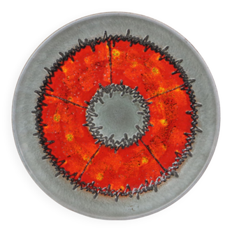 Huge Orange Fat Lava Bowl Fruit Bowl Wall Decoration 41cm