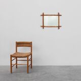 20th century rectangular faux bamboo wall mirror, France ca. 1960