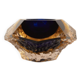 Sculptural submerged glass ashtray by Gianfranco Mandruzzato Murano 1970