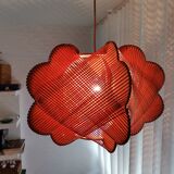 Vintage 1960s wooden hanging lamp