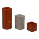 Vases Gabbianelli en céramique de l'âge de l'espace, orange et blanc, années 1960