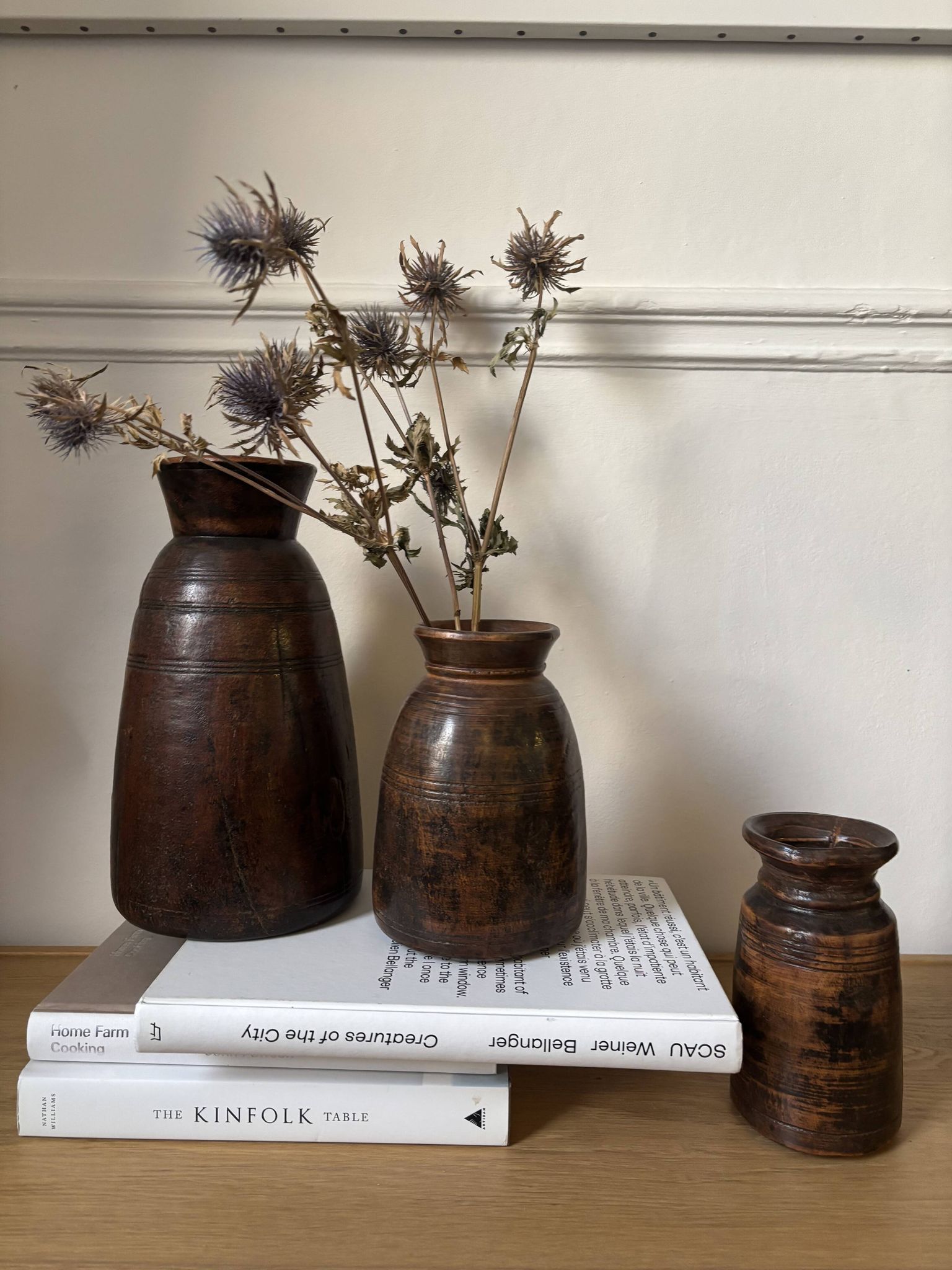 African Vase Solid Wood - Primitive Art - Wabi Sabi Sculpture