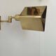 Vintage adjustable wall lamp, solid brass, France 1970