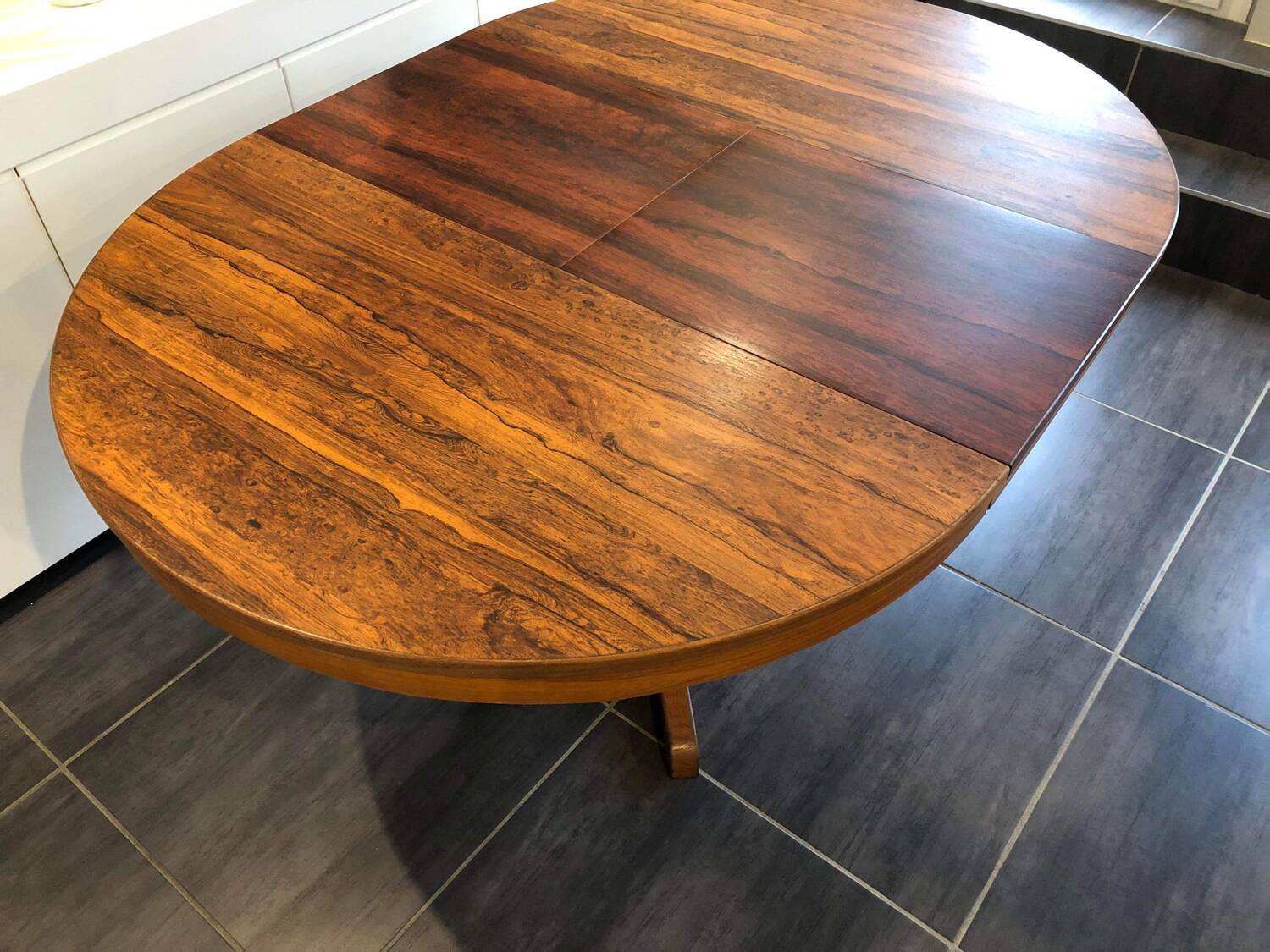 Vintage Scandinavian Baumann style extendable table in Rosewood 1970s
