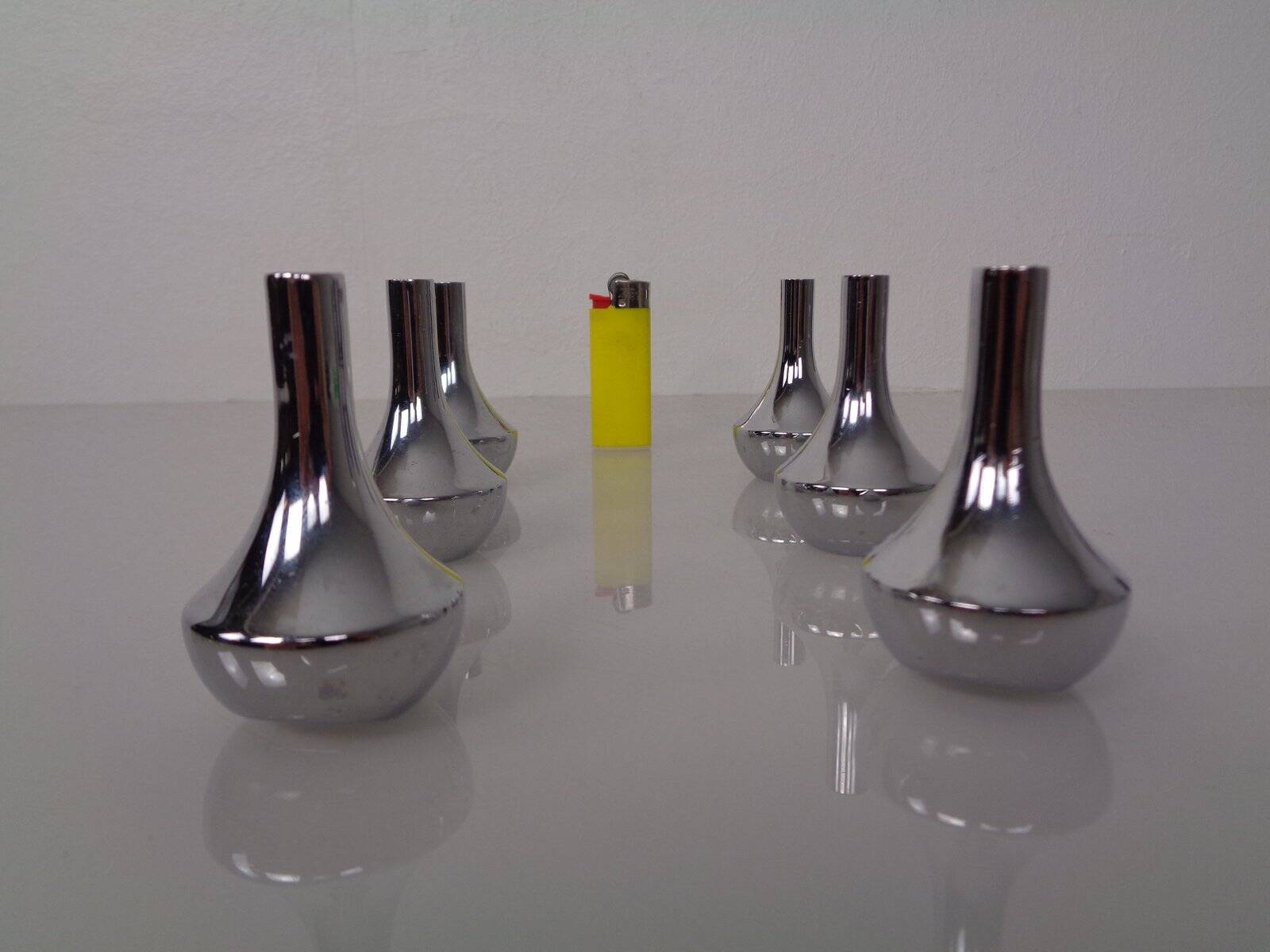 Chrome-Plated Candleholders by Quist, Germany, 1960s, Set of 6