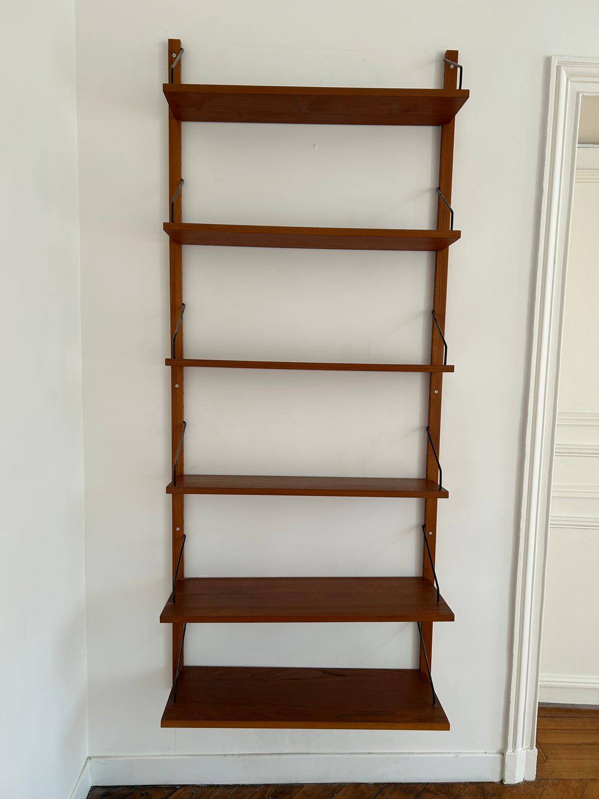 Teak wall shelves by Poul Cadovius, Denmark, 1960s.