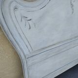 Louis xv style headboard with shabby chic patina