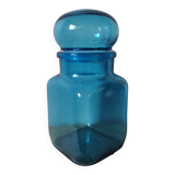 Vintage dash blue glass jar