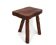 Brutalist tripod stool in wood, 1950s mountain folk art.