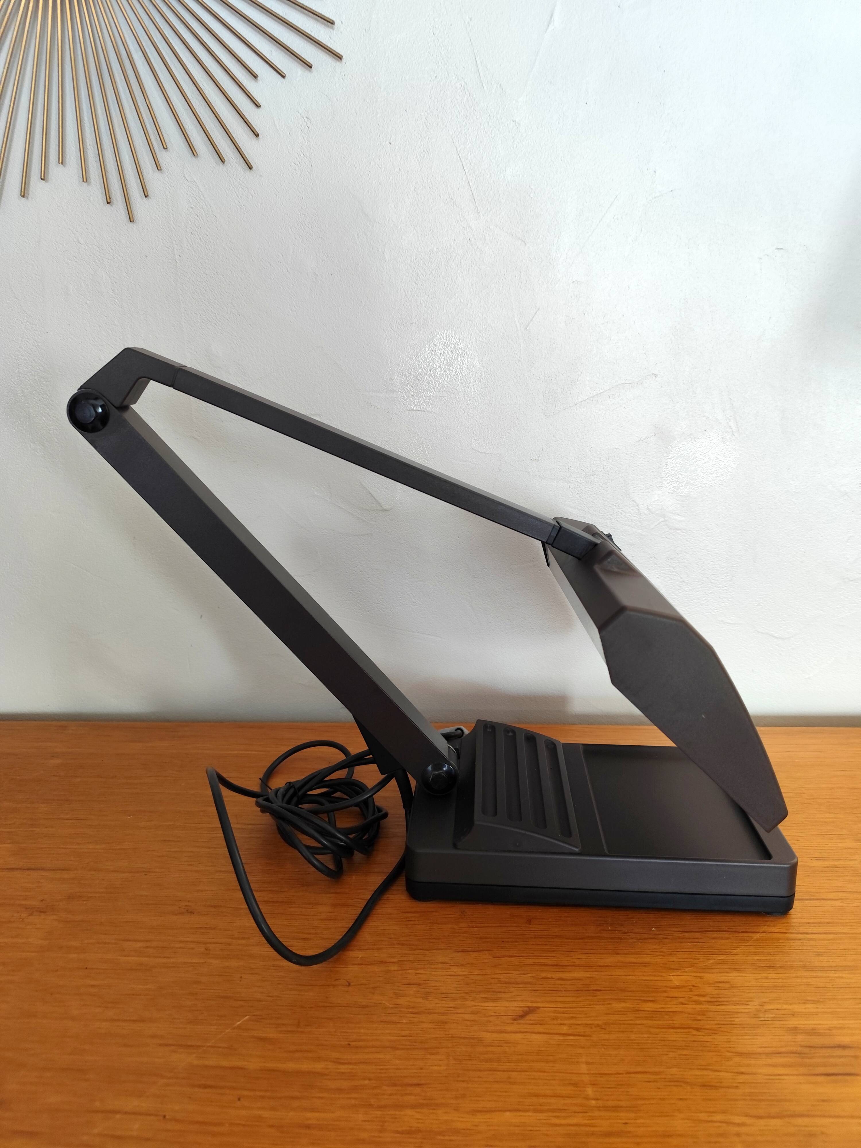 Work lamp, adjustable swivel desk lamp by Waldmann, Germany, 1970s.