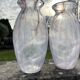 Pair of Blown Glass Soliflore Vases – Purple Marbled Effect (Spat