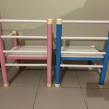 Set of 2 small vintage children's chairs