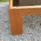 Coffee table from Regain in solid elm with a smoked glass top.