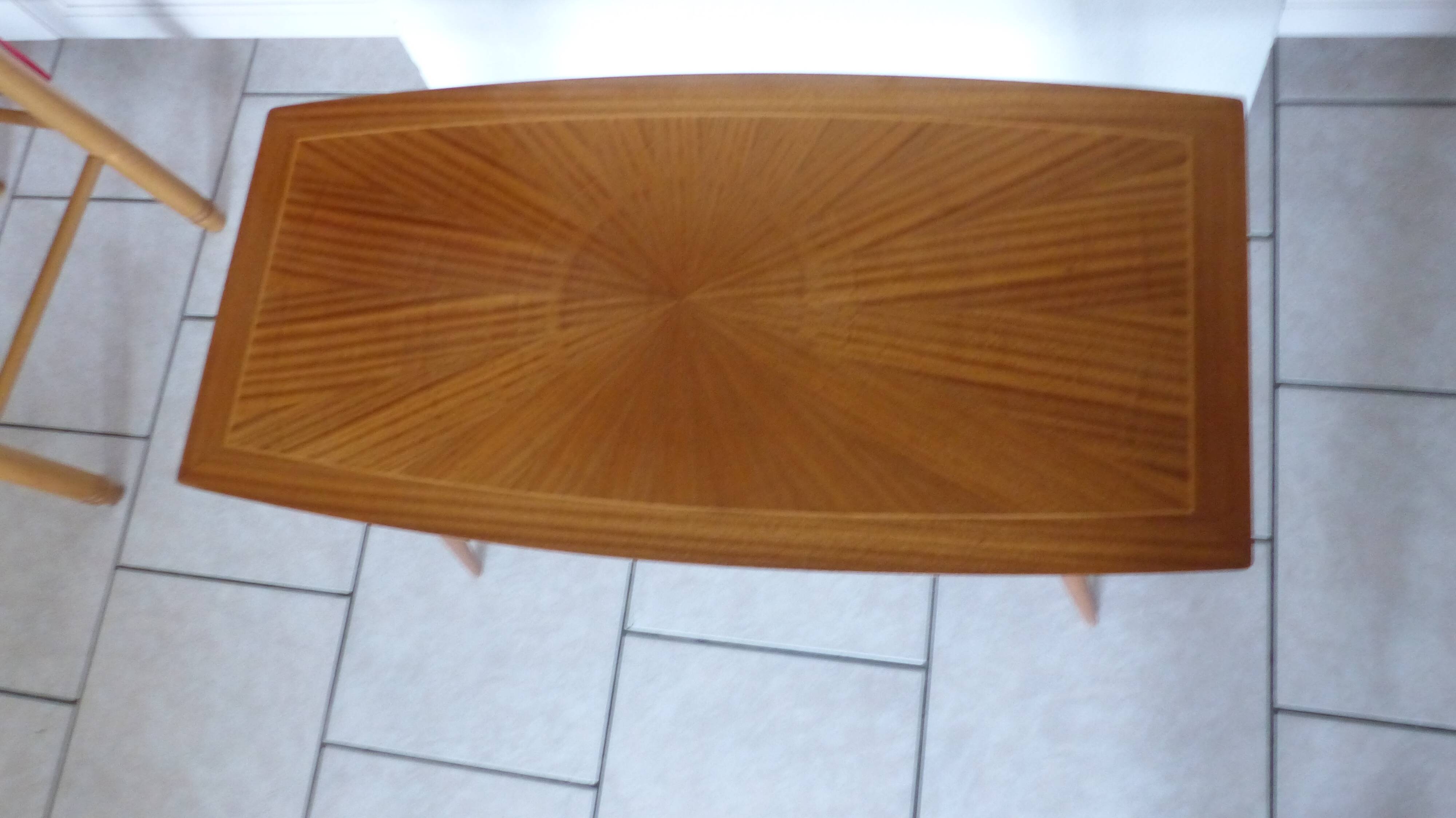Coffee table with compass legs