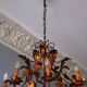Large mid century gold plated chandelier by Hans Kögl, 1960s