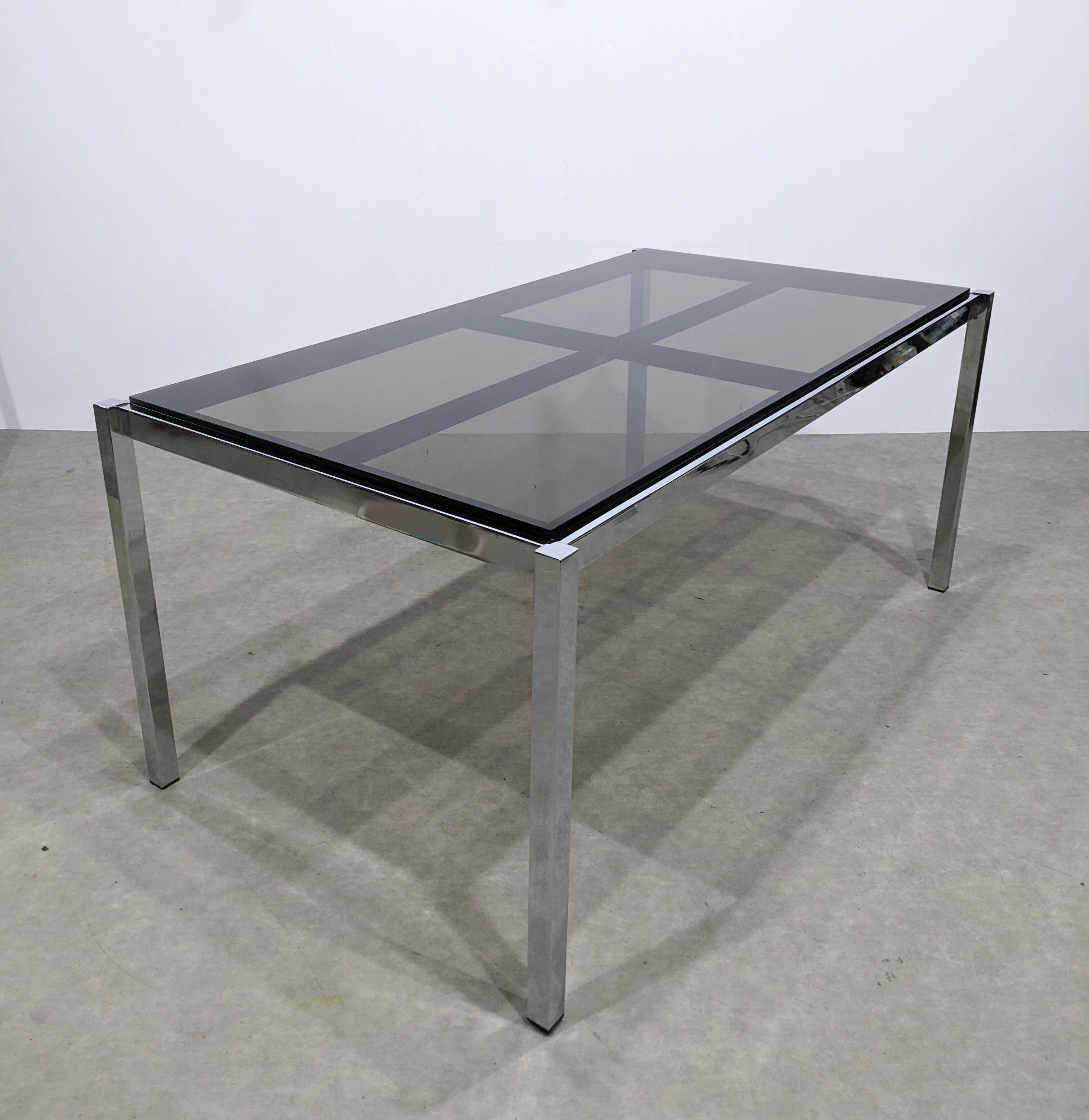1970s glass dining table or desk