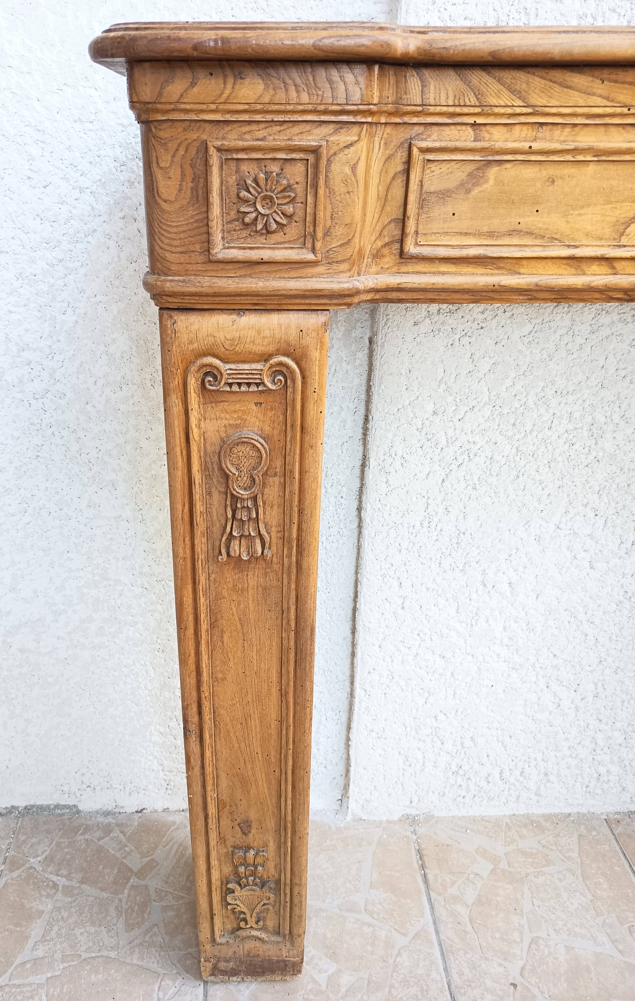 Oak mantelpiece