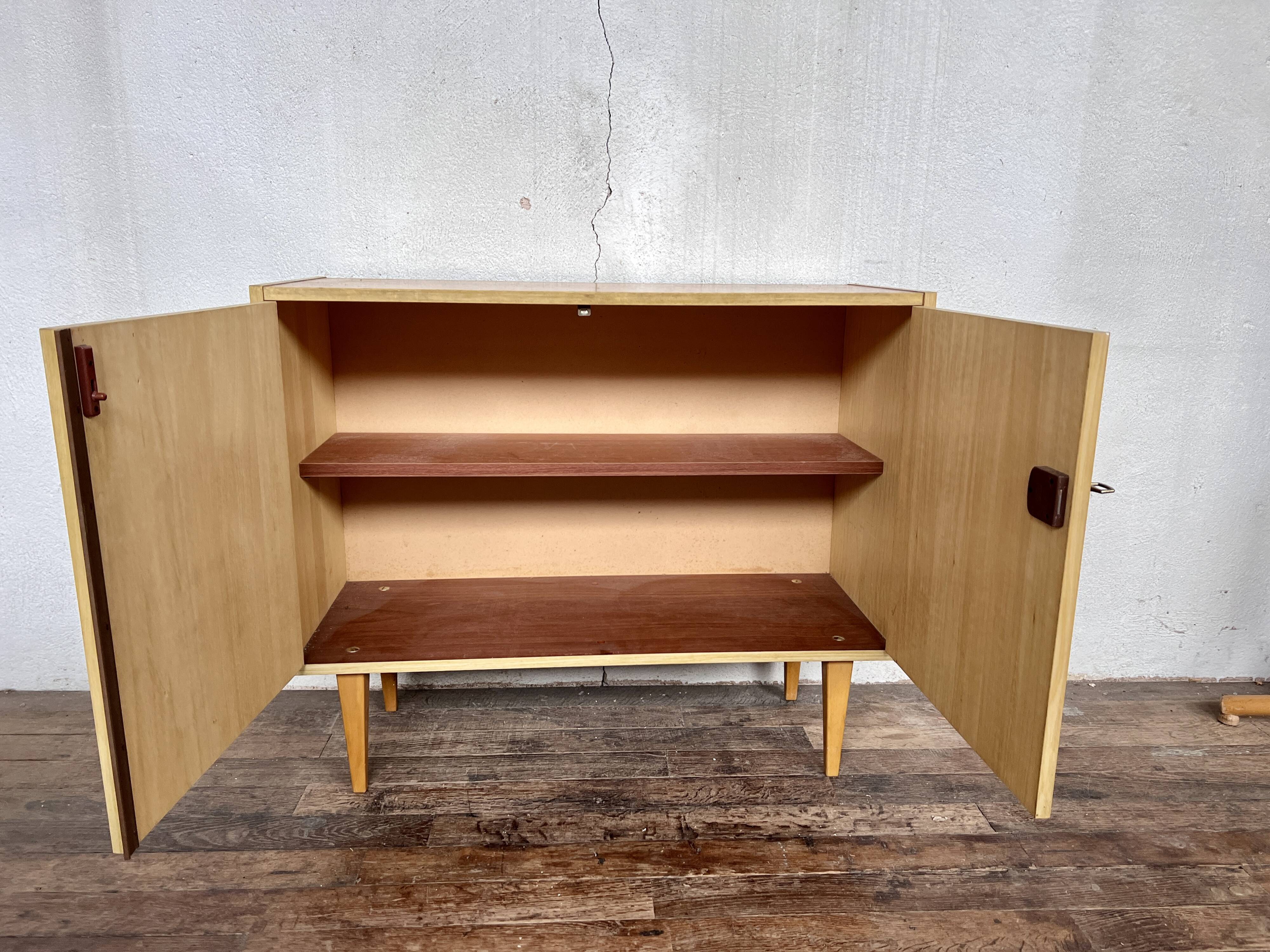 Vintage light wood sideboard