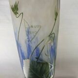Daum Nancy violet vase authentic glass paste