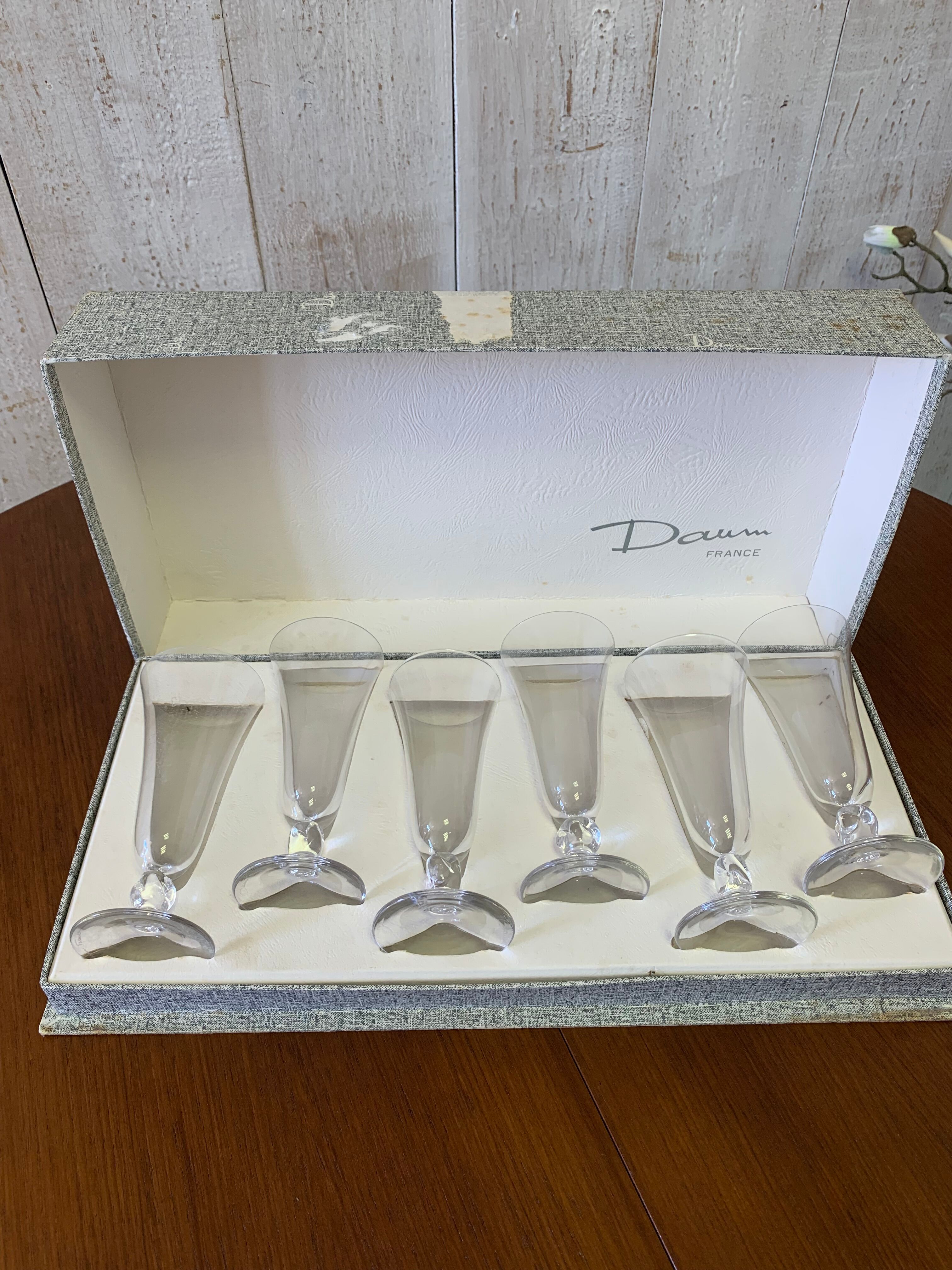 Daum crystal flutes