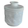 Opaline white pot with lid