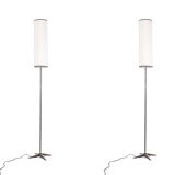 Jacques Adnet. Pair of bronze floor lamps. 1950s.
