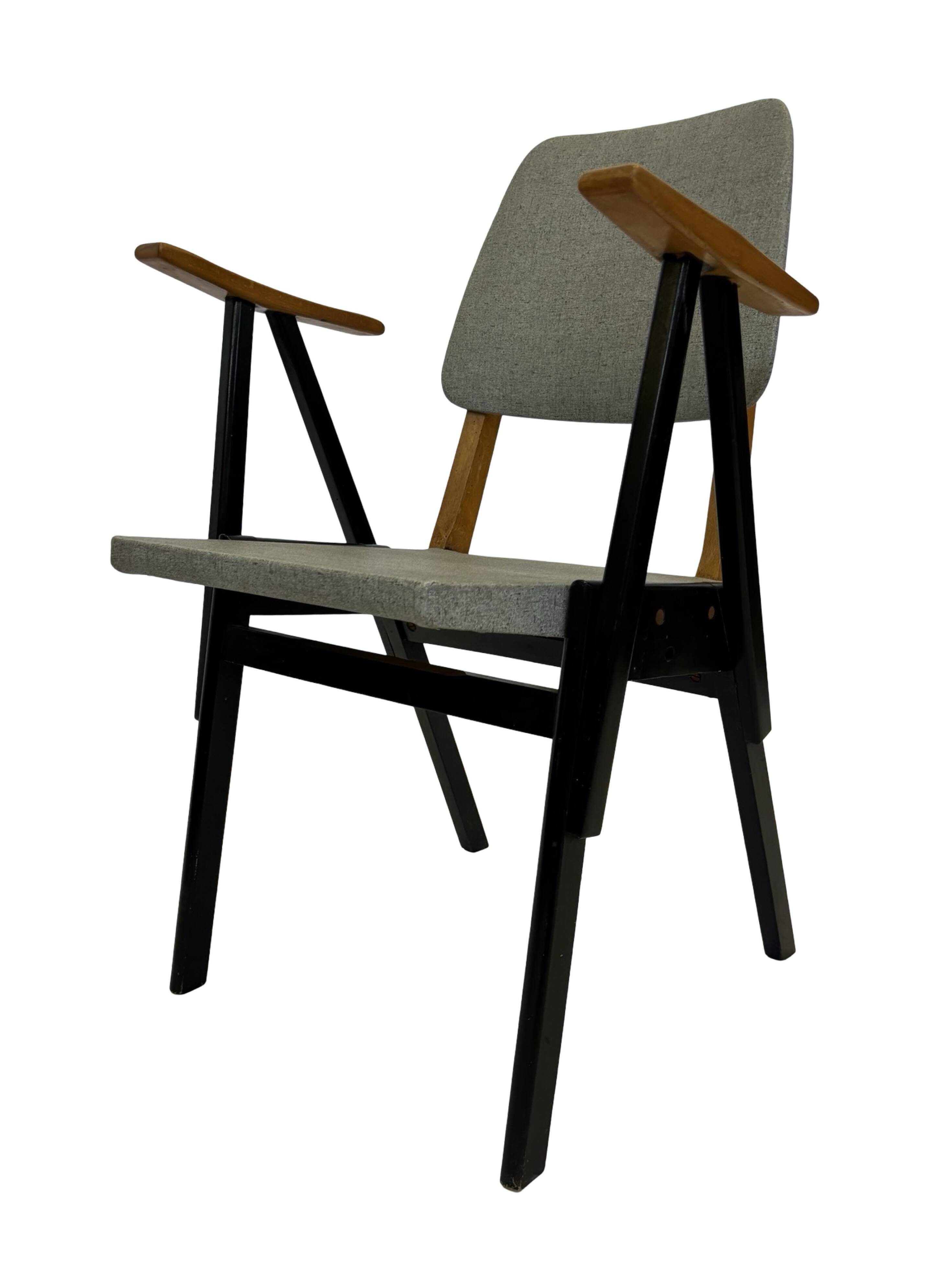 Vintage Palais De Tokyo armchair by Zwager Ermeloo, 1950's design