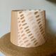 Vintage solid wood lamp - 1970s/1980s - handmade lampshade