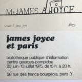 Original poster by Valerio Adami, James Joyce and Paris / BPI, 1975