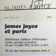Affiche originale de Valerio Adami, James Joyce et Paris / BPI, 1975