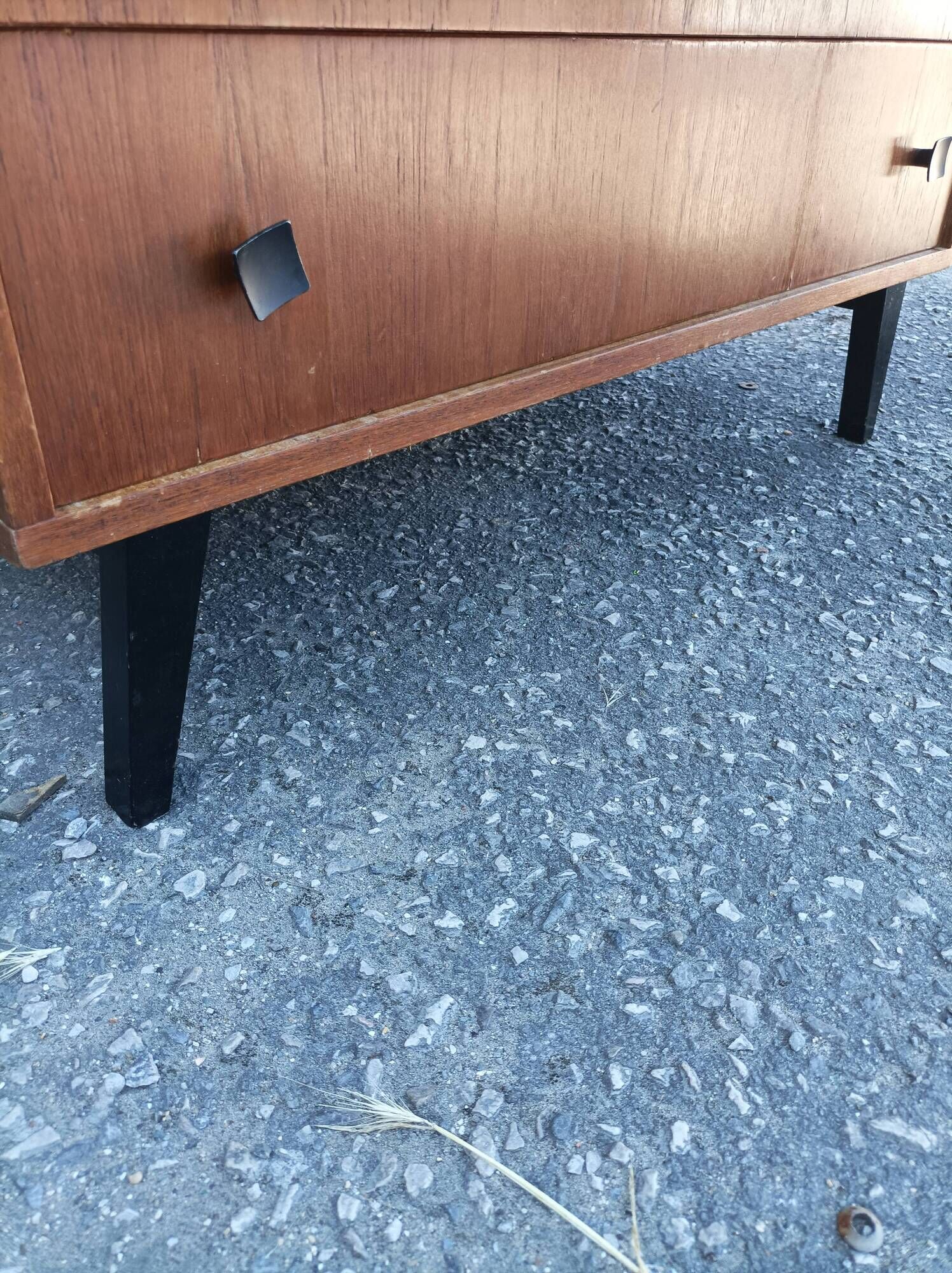 Old secretary cabinet scandinavian dresser vintage compass feet