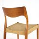 Set of 4 eetkamerstoelen Fristho team naar Niels O Moller model 71